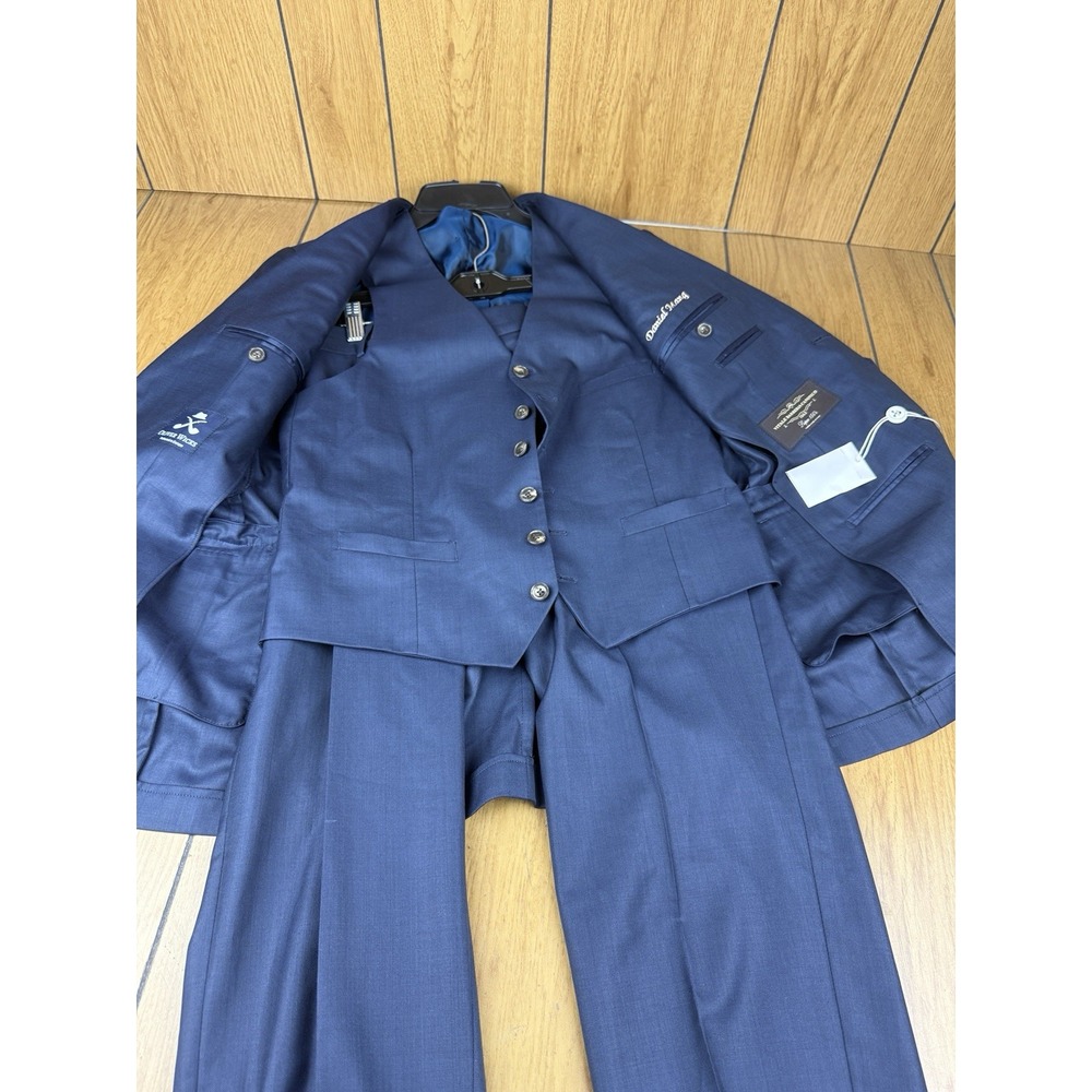 3 pcs Oliver Wicks Custom Vitale Barberis Suit Jacket 44 Long Super 150s pants44
